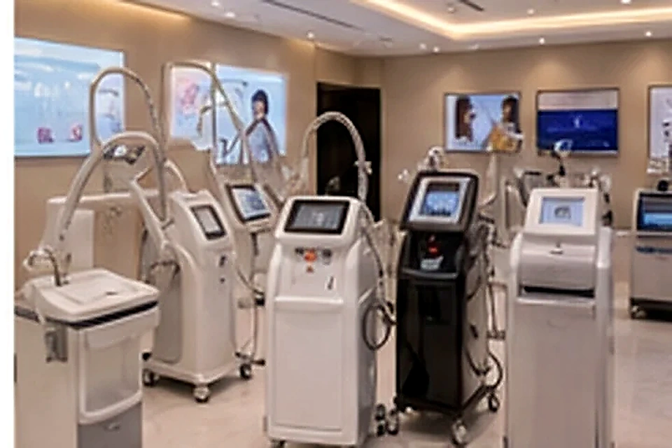 Aesthetic device showroom related to MNRF at Nadhira Cosmo Clinic, Avadi