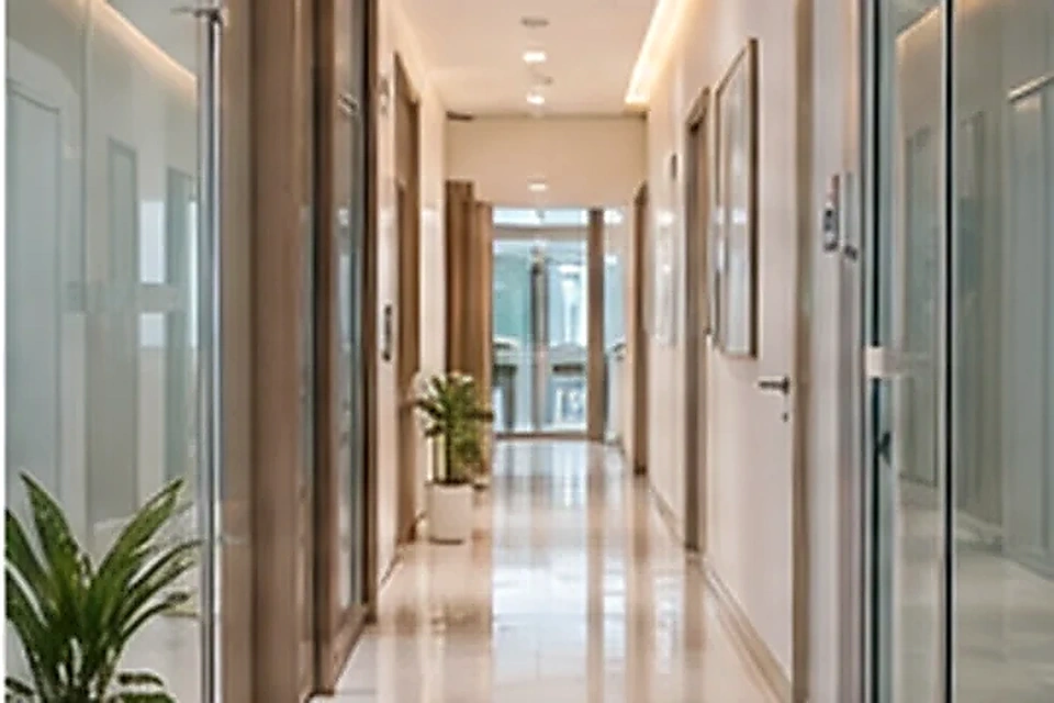 Clean clinic corridor related to Microneedling at Nadhira Cosmo Clinic, Avadi