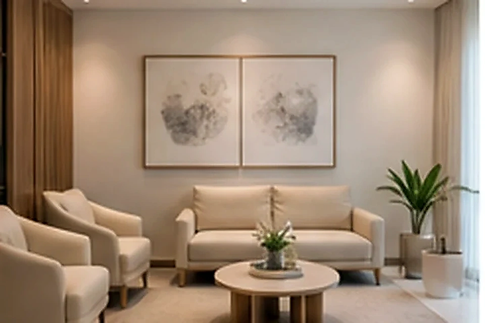 Comfortable consultation lounge related to MNRF with Subcision for Acne Scars at Nadhira Cosmo Clinic, Avadi