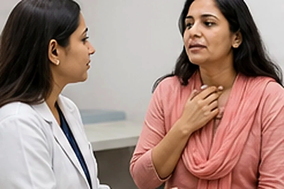 Voice and swallowing counseling related to Endolaryngoscopy (Throat Endoscopy) at Nadhira Cosmo Clinic, Avadi