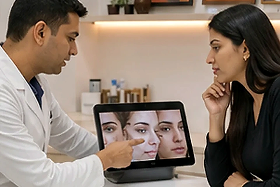 Laser resurfacing consultation related to CO2 / Pico / Nd:YAG Laser at Nadhira Cosmo Clinic, Avadi