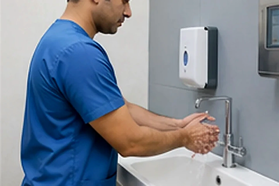 Clinician hand hygiene related to Yellow Peel at Nadhira Cosmo Clinic, Avadi