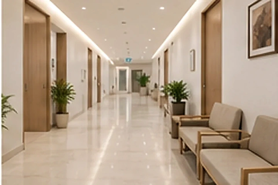 Bright clinic corridor related to Feel Confident in Your Skin at Nadhira Cosmo Clinic, Avadi