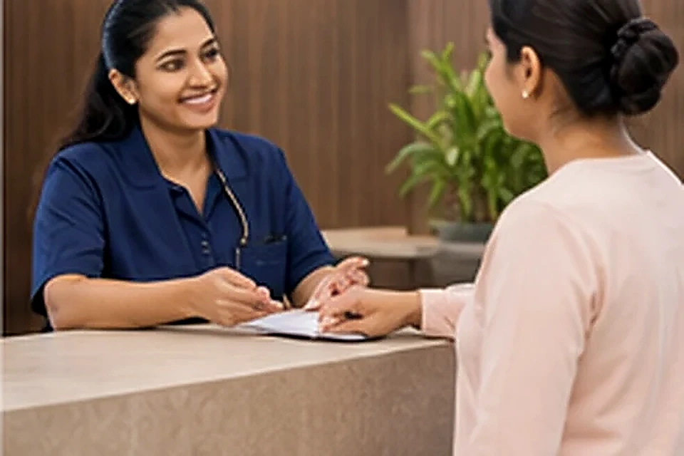 Health check reception related to Complete Skin, Hair & Aesthetic Solutions at Nadhira Cosmo Clinic, Avadi