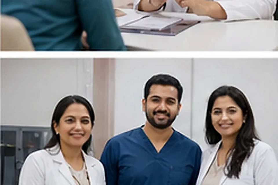 Doctor taking medical history related to IUI at Nadhira Cosmo Clinic, Avadi